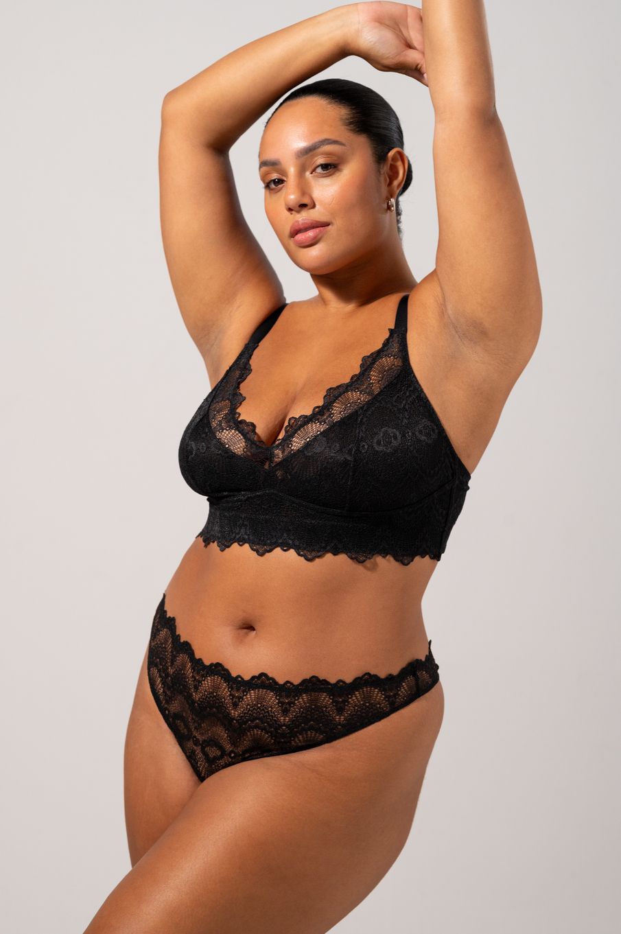 Lace Support Bra Black