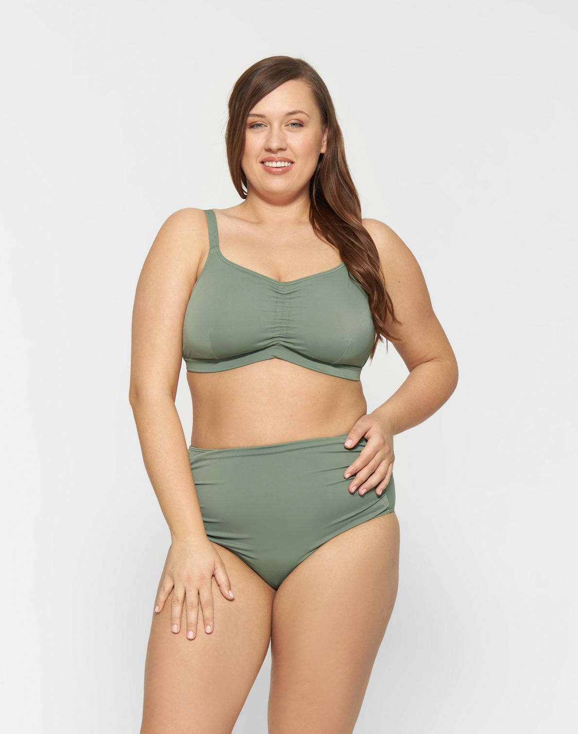 Draped Bikini Bottoms Amalfi Green