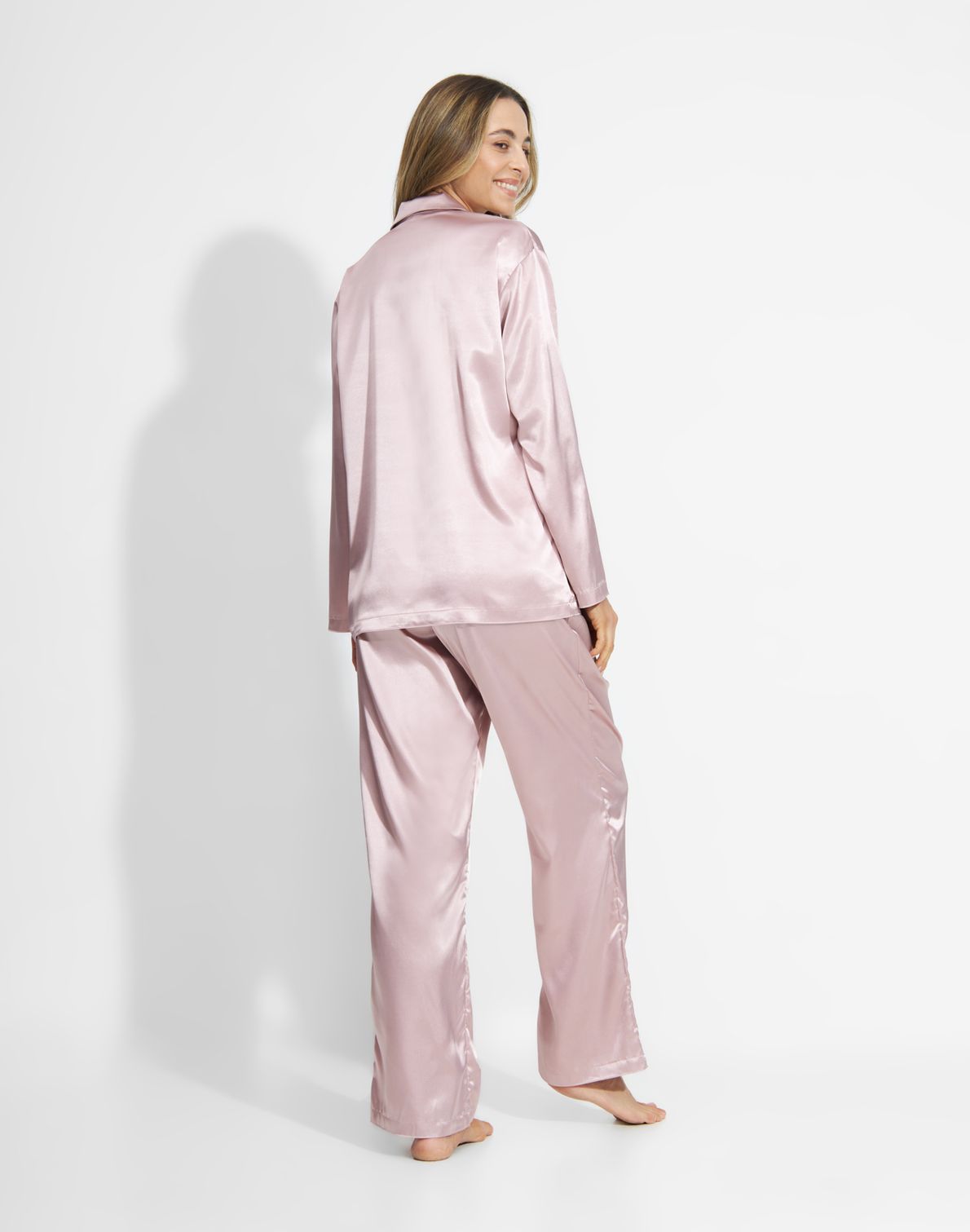 Julie Satin Pyjamas Dusty Pink