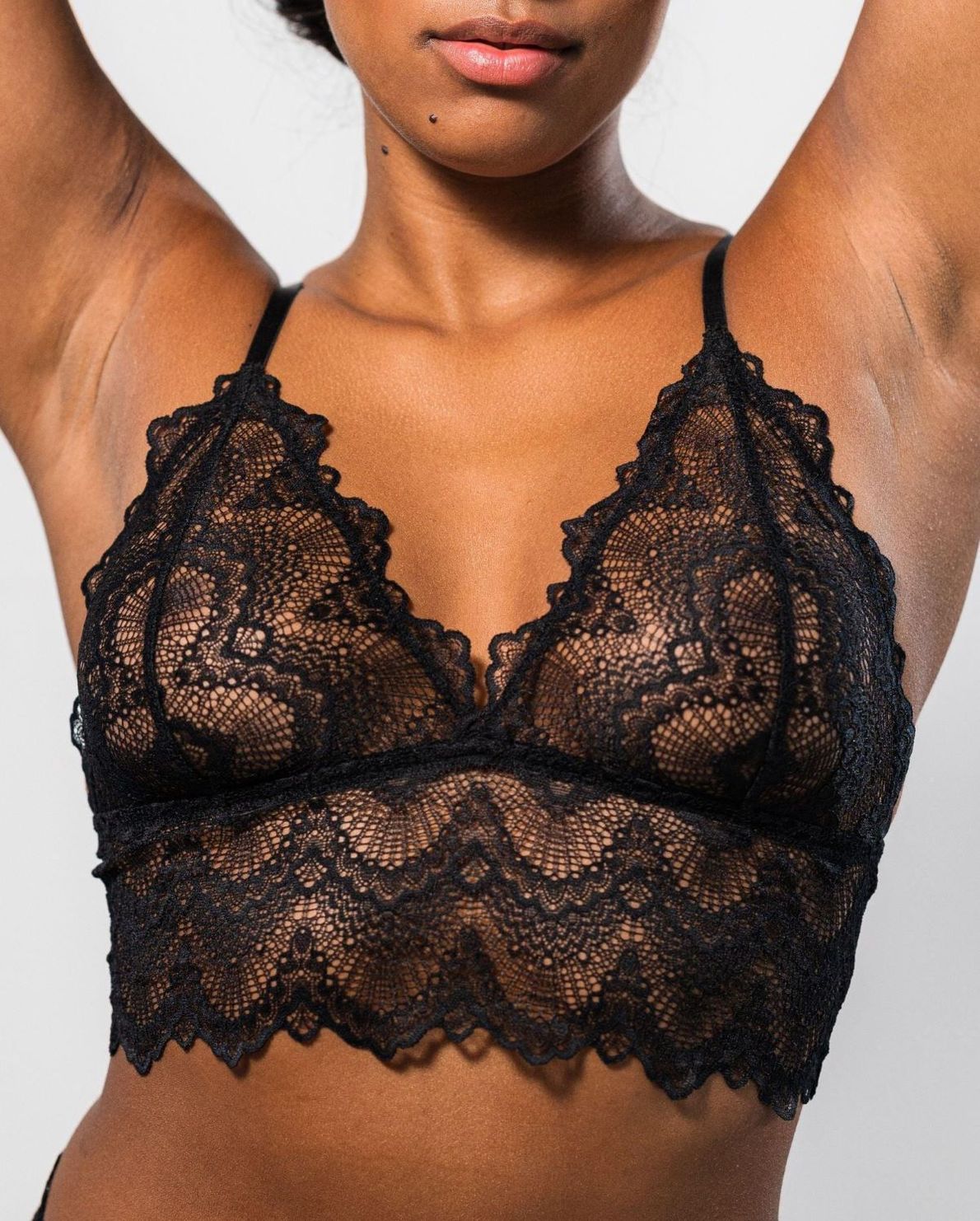 Lace Bralette Top Saboteur Black