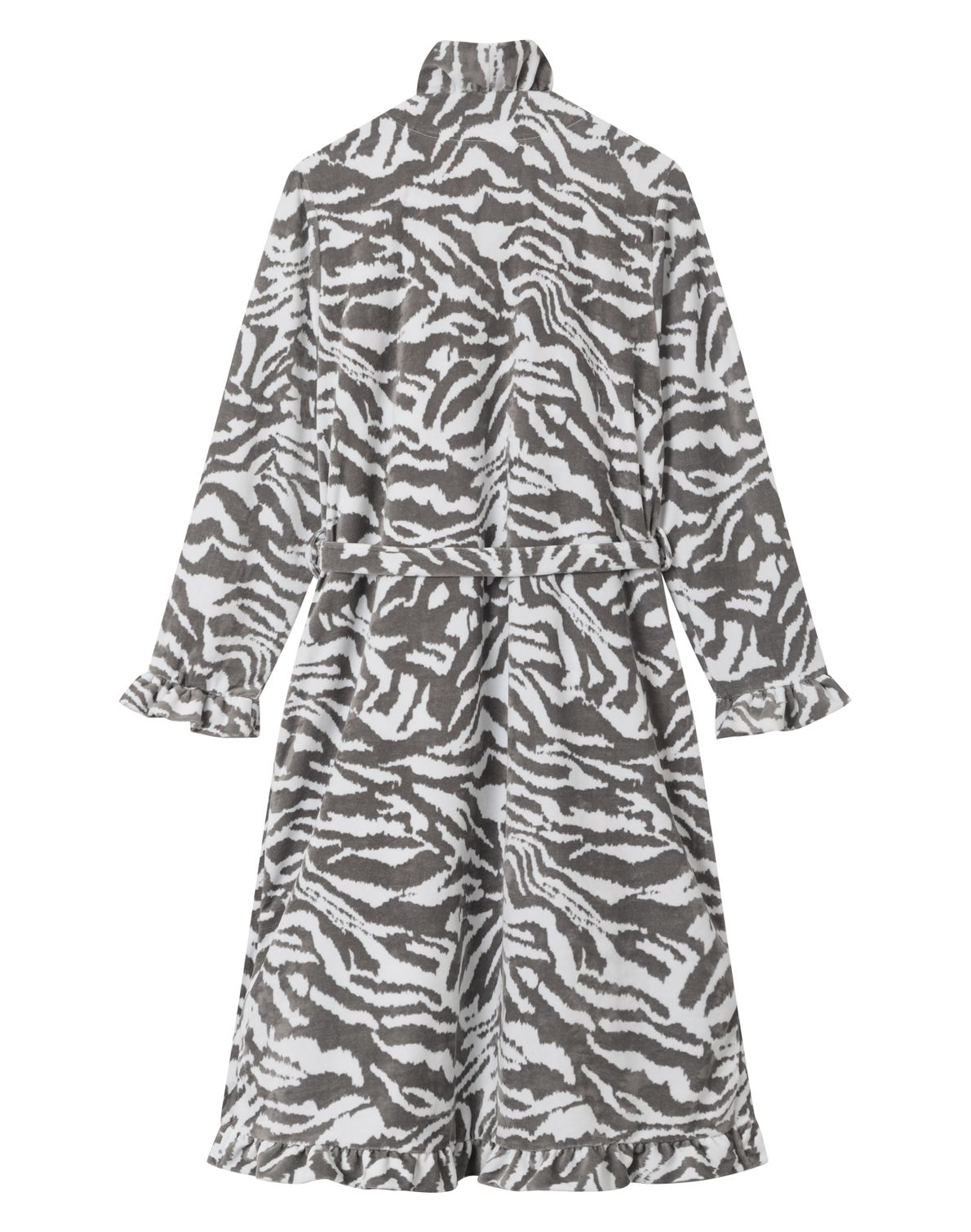 Cornelia Robe Velour Zebra