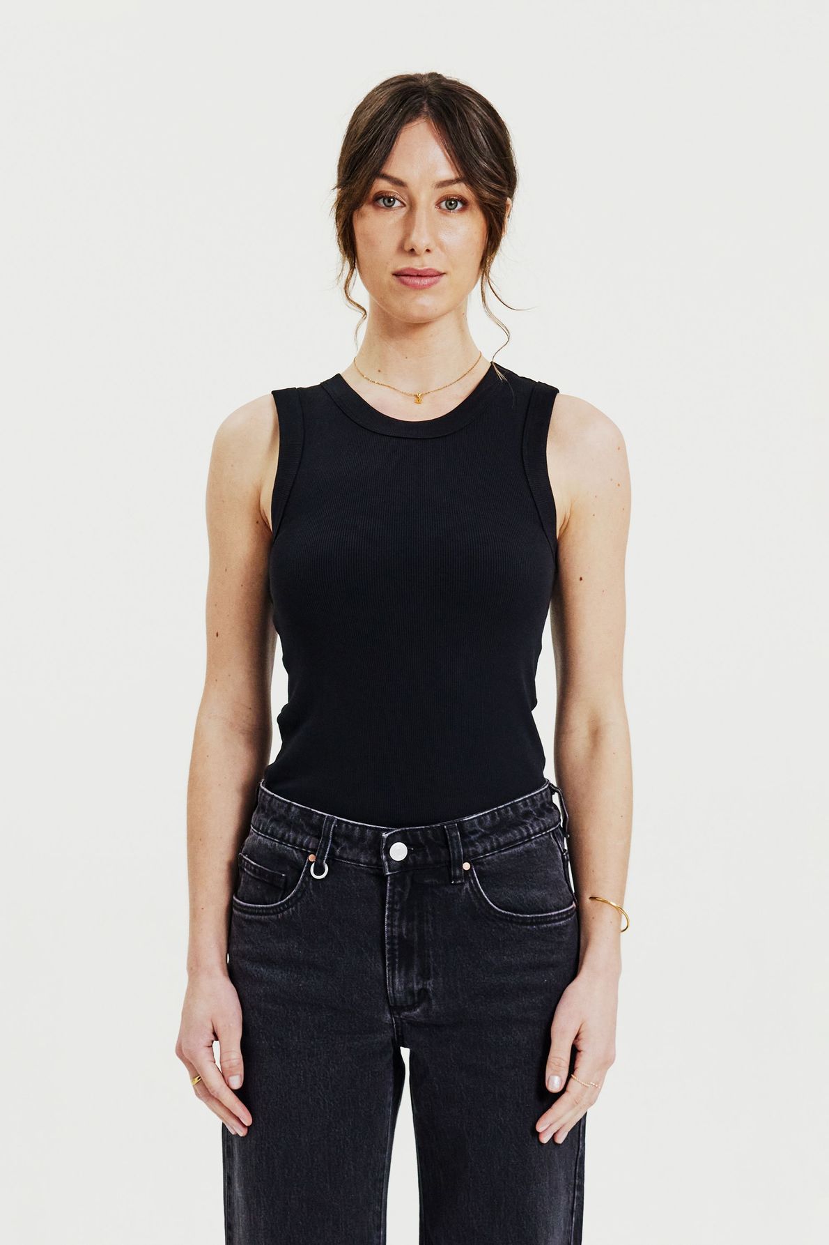 Bread & Boxer Crew-Neck Ribbed Black