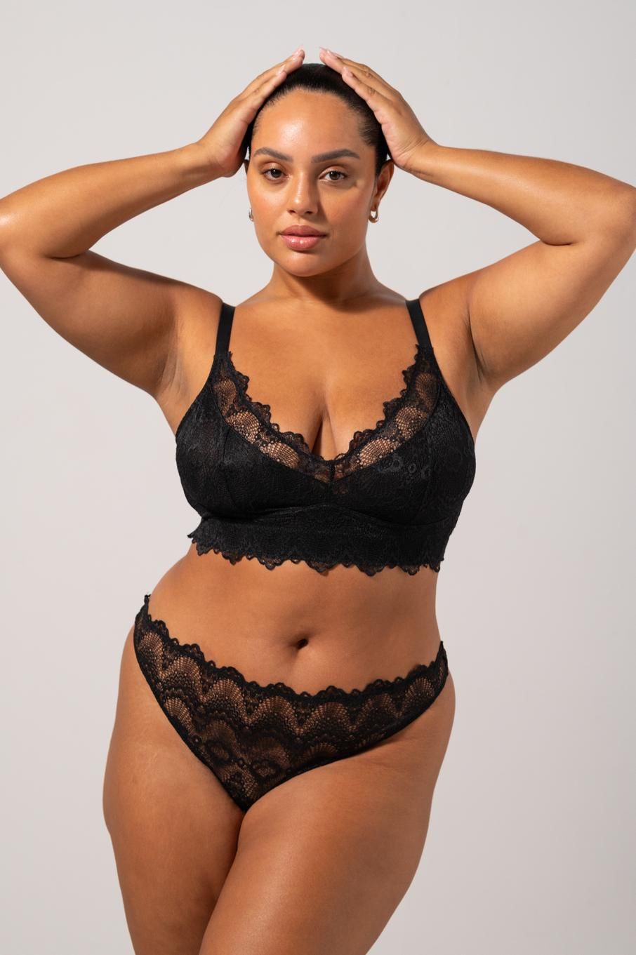 Lace Support Bra Black