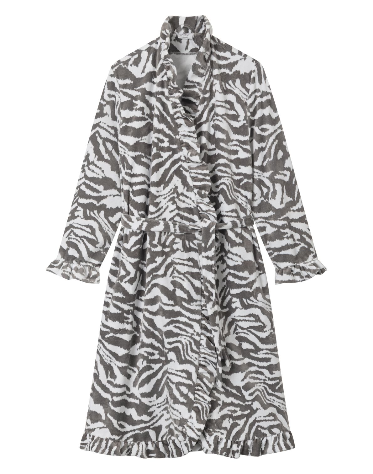 Cornelia Robe Velour Zebra