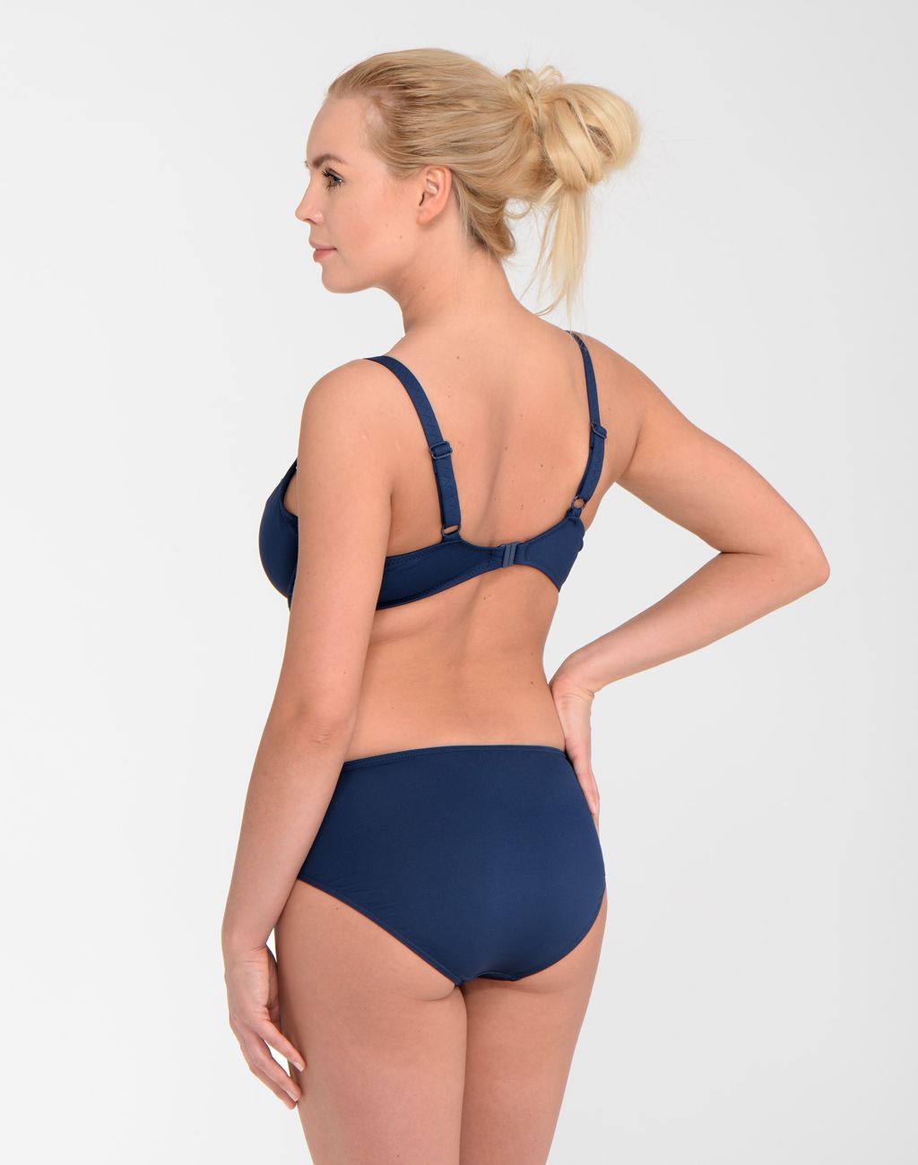 Draped Bikini Bottoms Navy