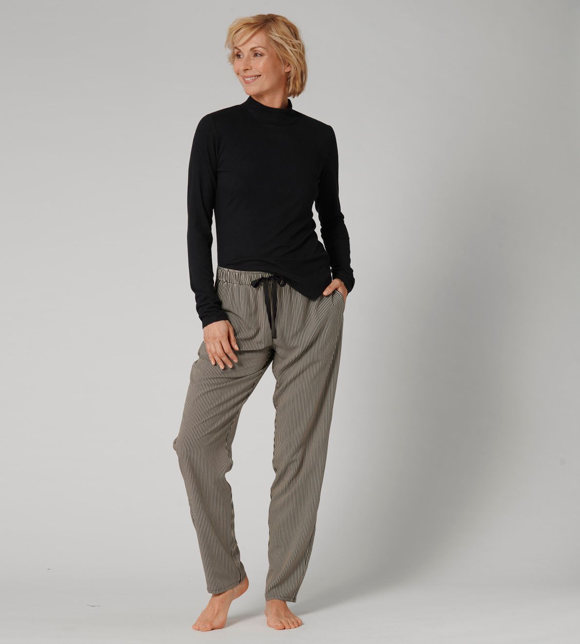 Boyfriend Trousers B Black Combination M014