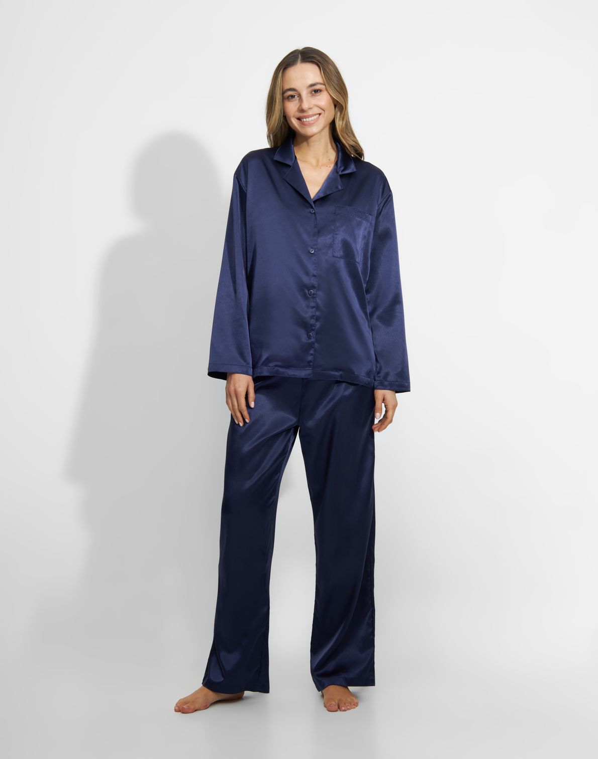 Julie Satin Pyjamas Dusty Blue