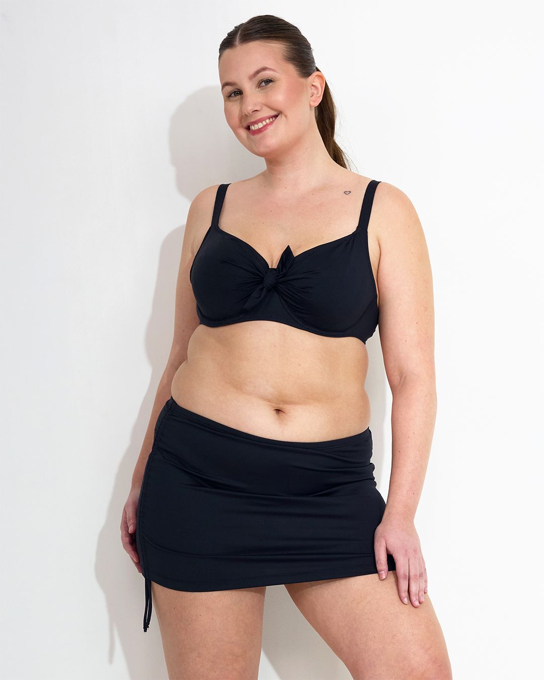 Bikini Skirt With Pantie Inside Black