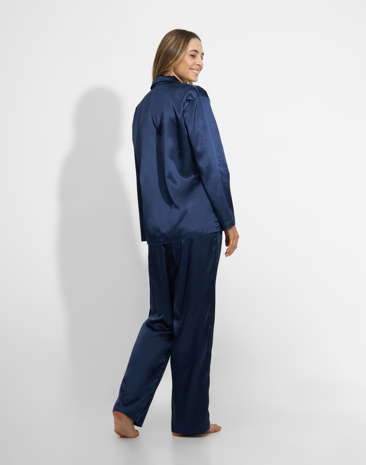 Julie Satin Pyjamas Dusty Blue