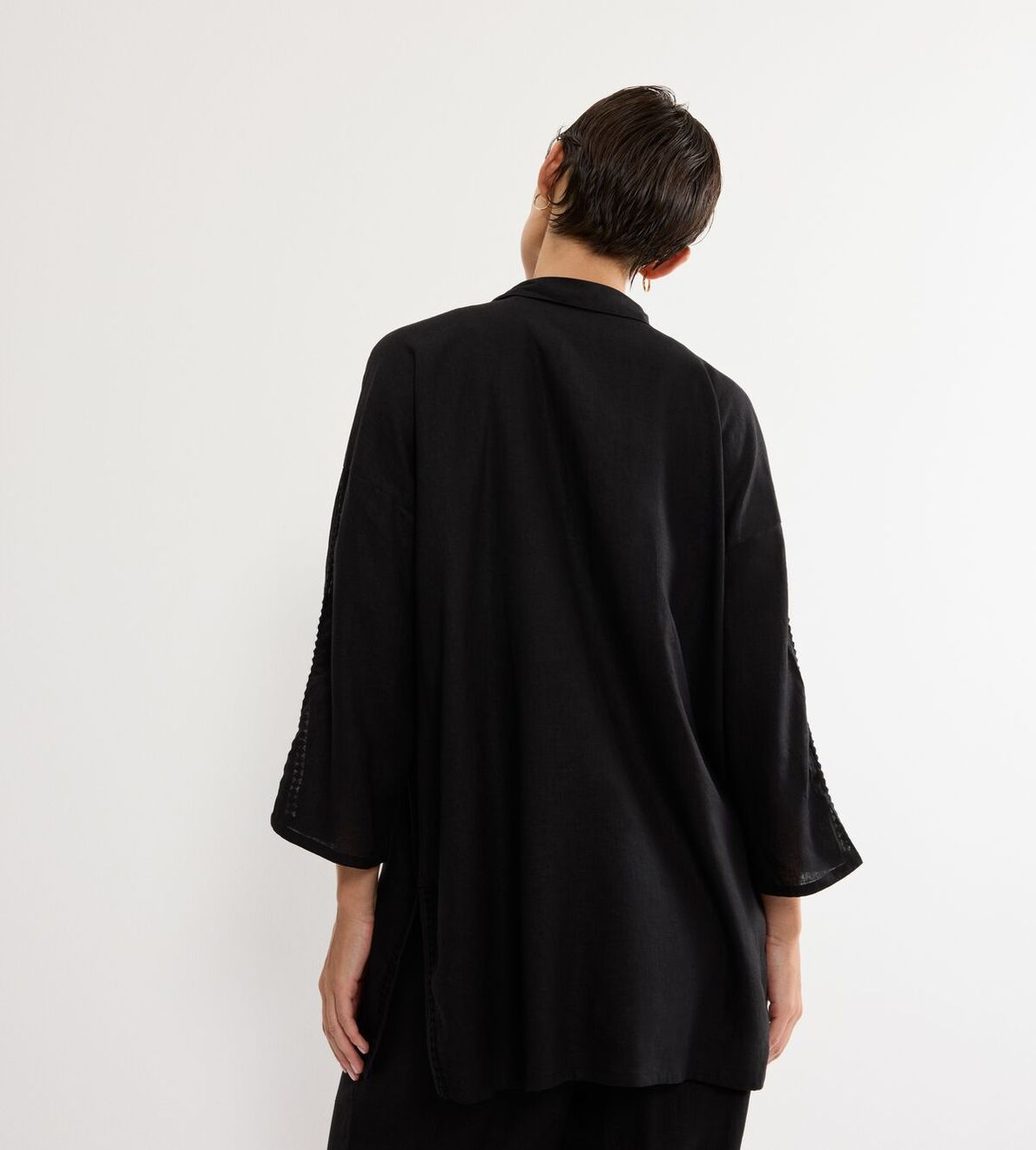 Summer Wear Boyfriend Shirt 01 Black 0004