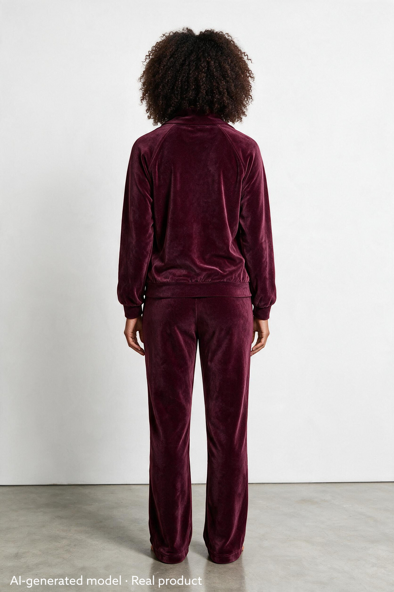 Kim Trousers Velour Wine