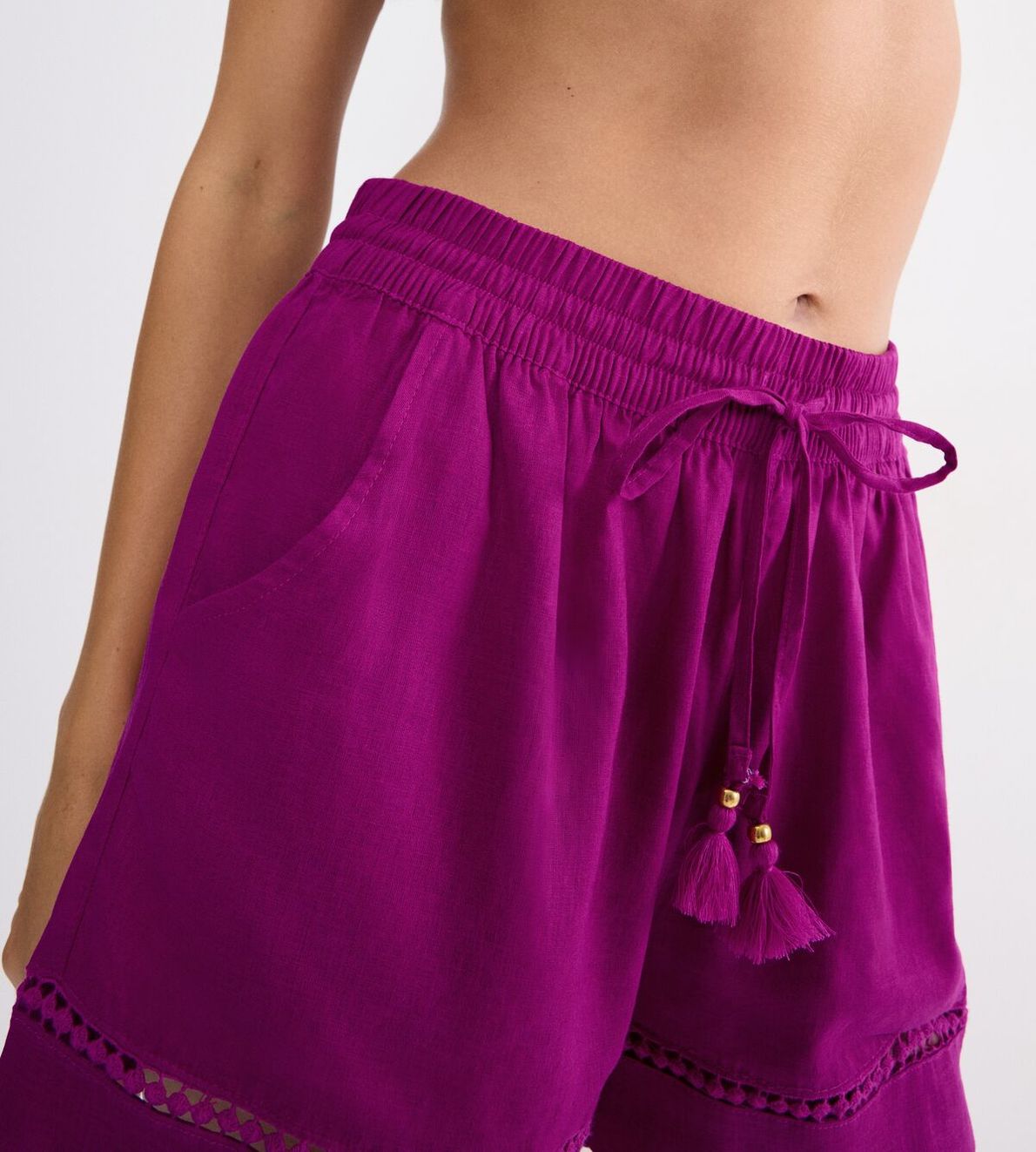 Summer Wear Shorts Purple 3093
