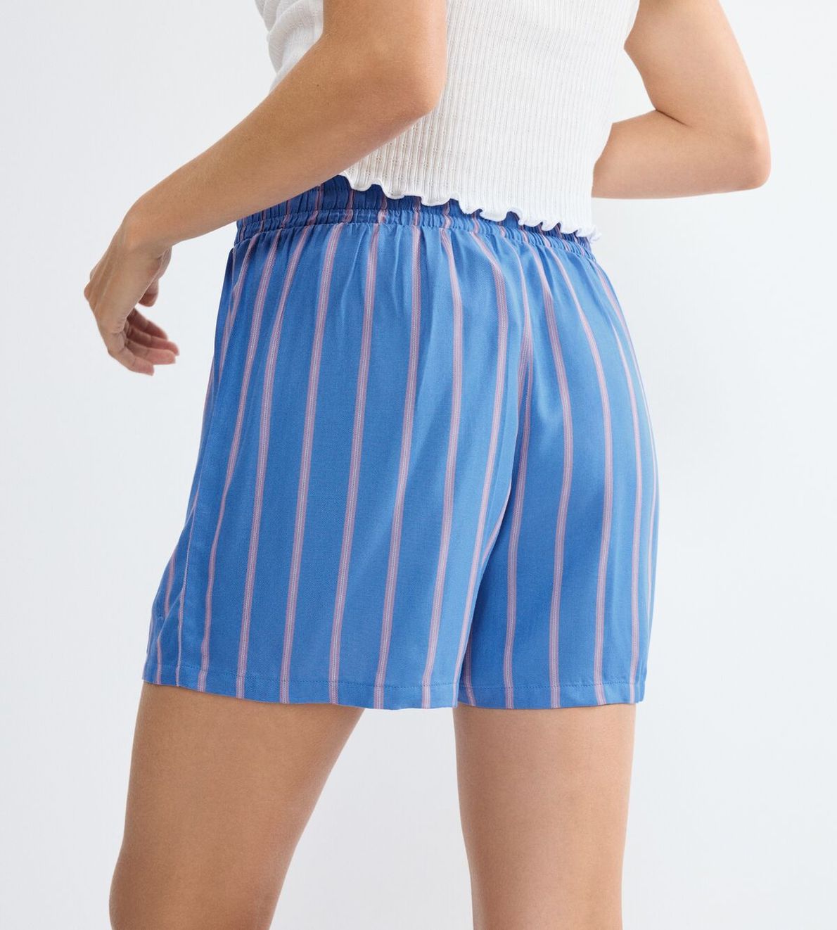 Mix & Match Shorts Viscose Blue Prints 0032