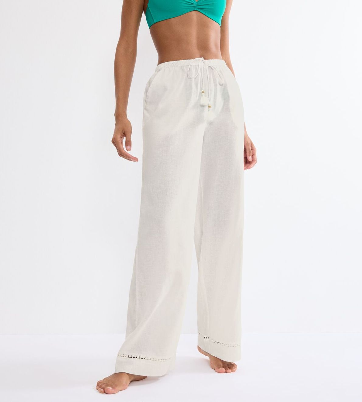 Summer Wear Trousers 01 Silk White 00Gz