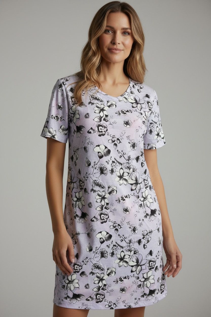 Lotta Dress Purple Flowers