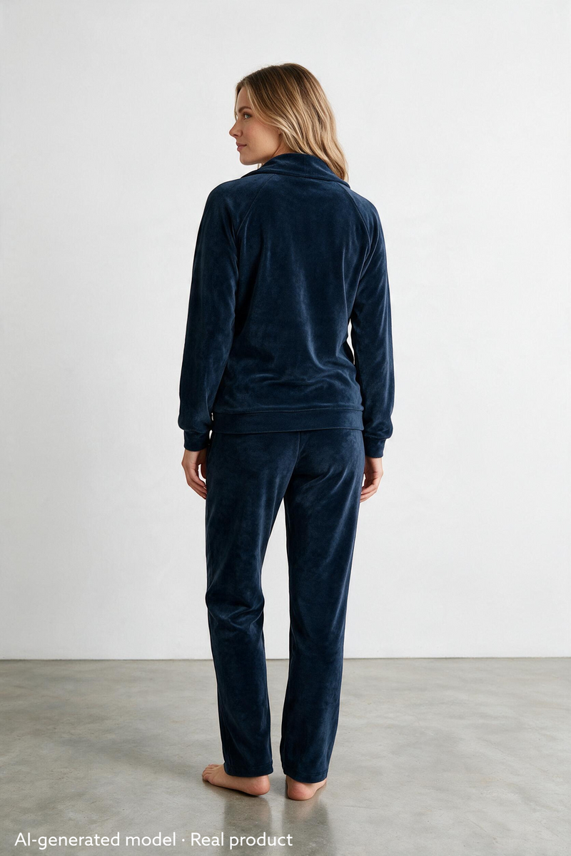 Kim Trousers Velour Marin
